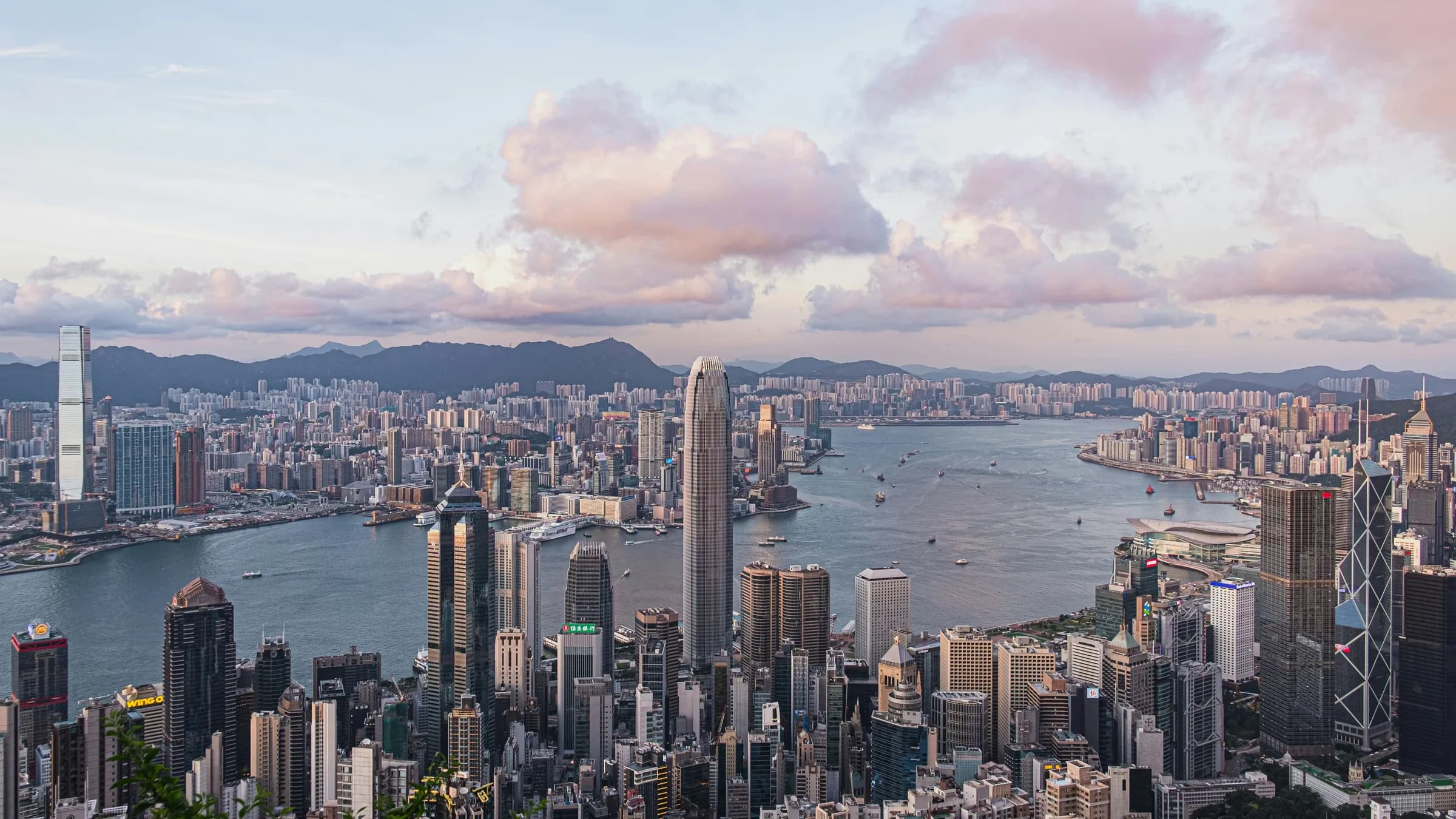 Hong Kong harbour and skyline